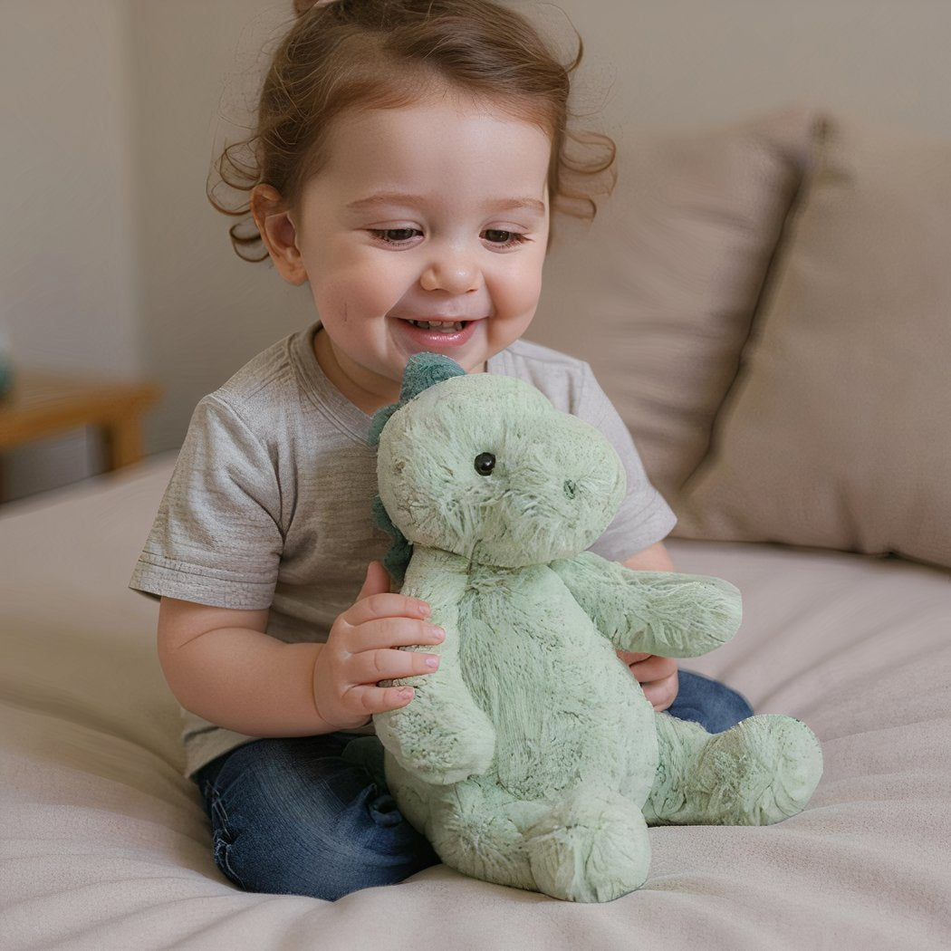 Peluche dinosaure vert ultra doux