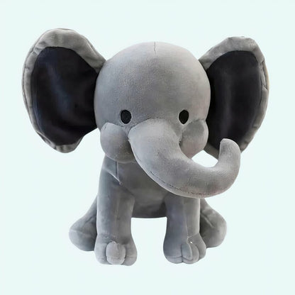 Peluche éléphant toute douce grise