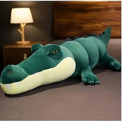 Peluche alligator bleu géante