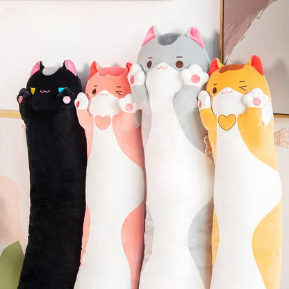 Peluche chat oreiller géante