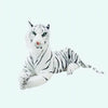 Grande peluche tigre blanc