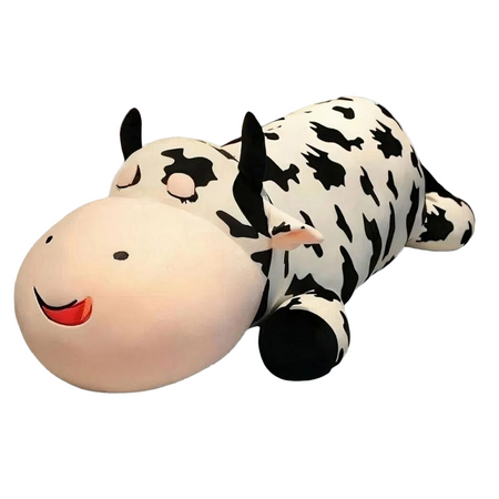 Peluche vache allongée