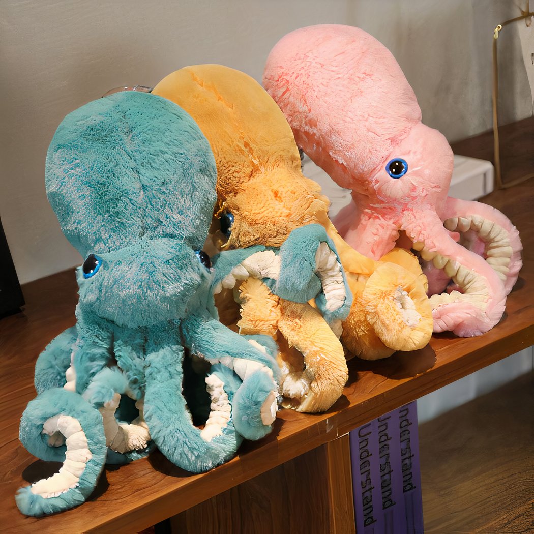 Peluche adorable de pieuvre colorée