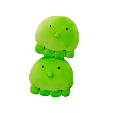 Peluche Verte poulpe oreiller