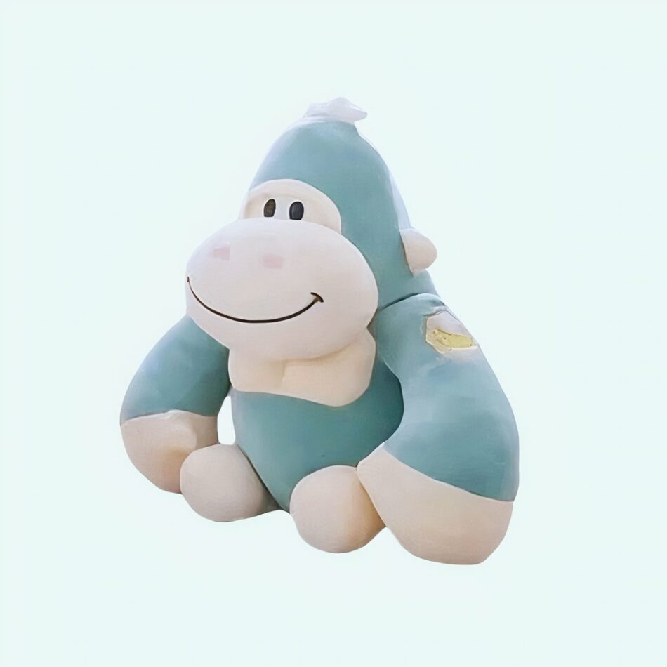 Peluche gorille bleu