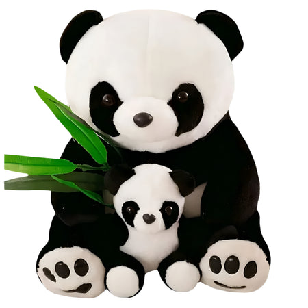 Peluche maman et bébé panda