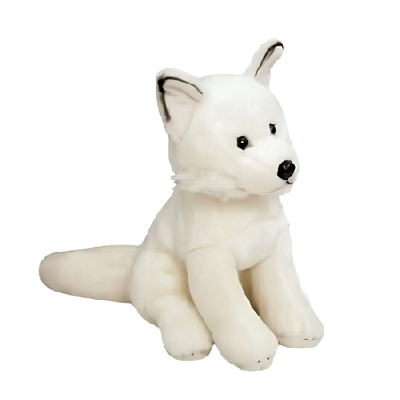 Peluche blanche renard chien adorable