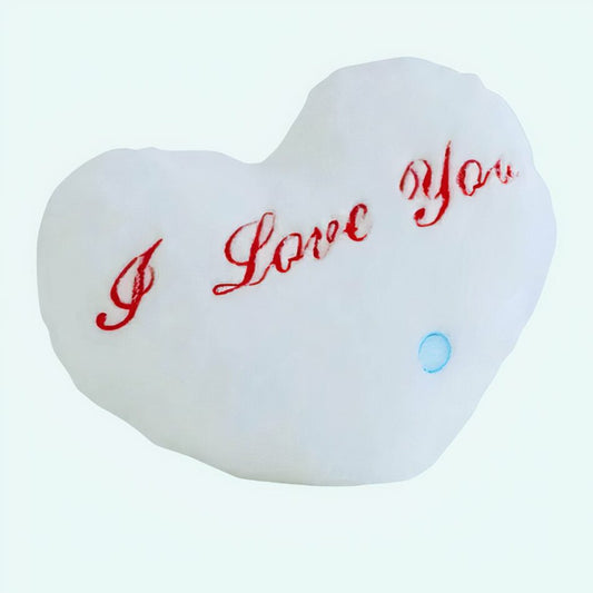 Peluche oreiller blanc I Love You