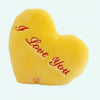 Peluche oreiller jaune I Love You