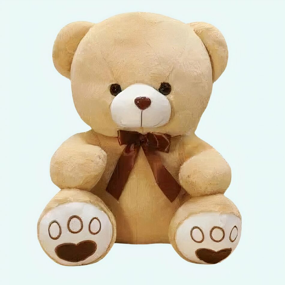 Peluche ours beige à croquer