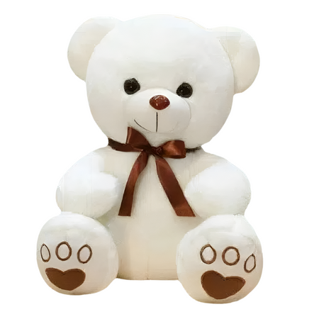 Peluche ours blanc à croquer