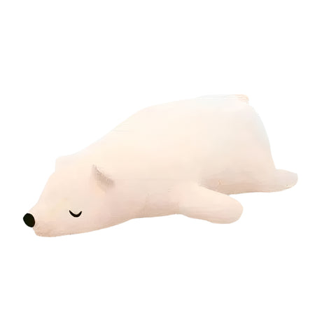 Peluche ours blanc qui dort