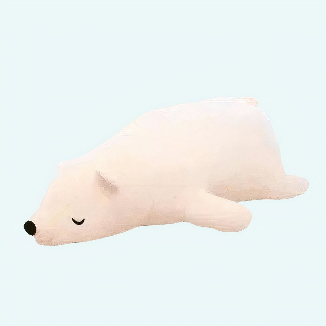Peluche ours blanc qui dort