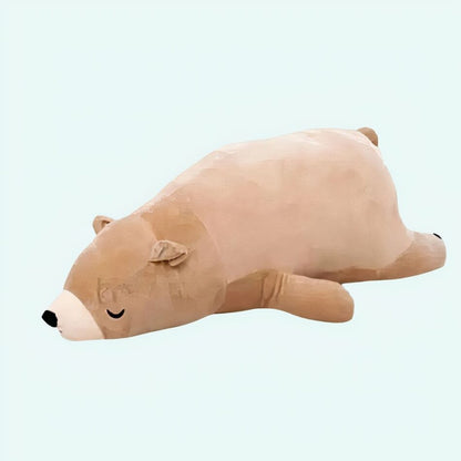 Peluche ours marron qui dort