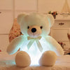Peluche ours oreiller LED blanche