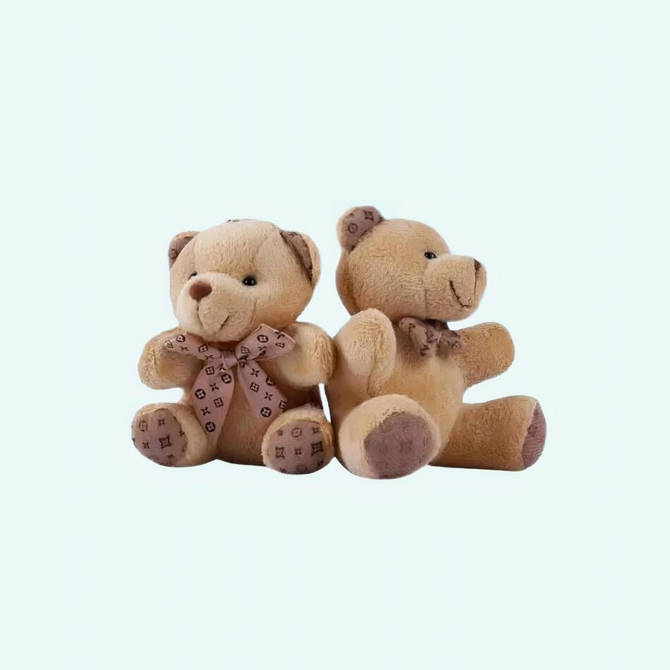 Peluche ours porte-clés marron