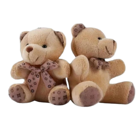 Peluche ours porte-clés marron