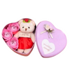 Peluche ours rose coffret amour