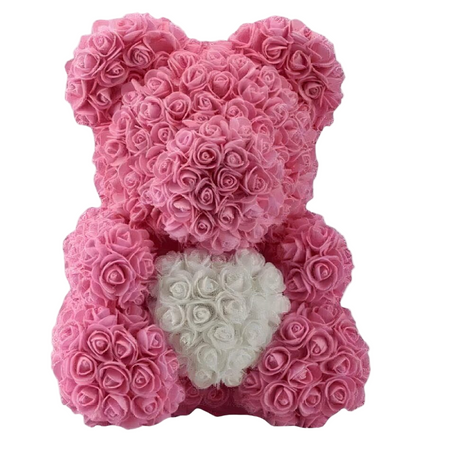 Peluche ours roses roses coffret collector