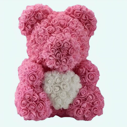 Peluche ours roses roses
