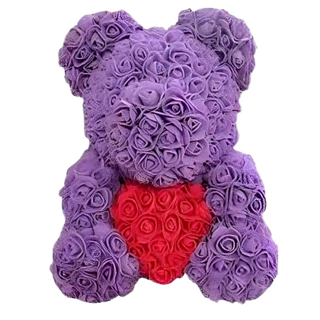 Peluche ours roses violettes coffret collector