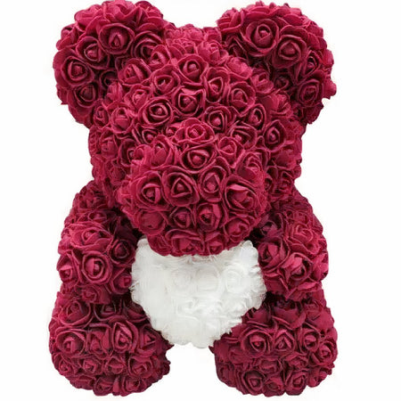 Peluche ours roses violines