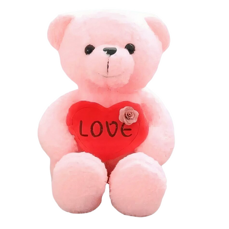 Peluche ourson rose Love