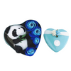 Peluche panda coffret bleu clair Saint Valentin
