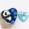 Peluche panda coffret bleu clair Saint Valentin