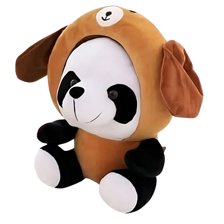 Peluche panda déguisé en chien