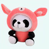 Peluche panda déguisé en lapin