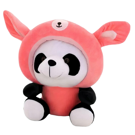 Peluche panda déguisé en lapin