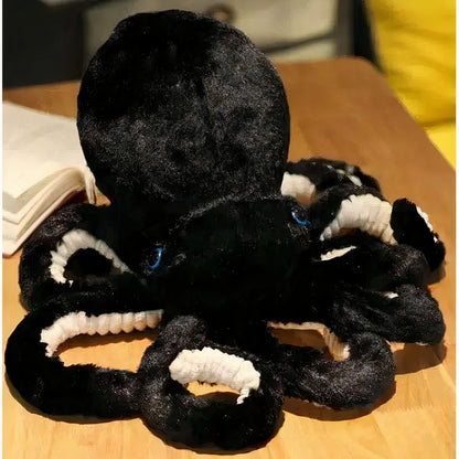 Peluche pieuvre noire trop mignonne