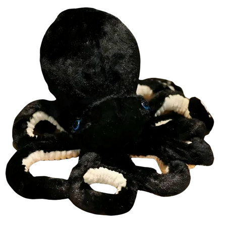Peluche pieuvre noire trop mignonne