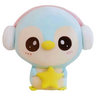 Peluche pingouin bleu clair avec cache oreilles