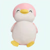 Peluche pingouin rose souriant