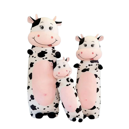 Peluche GÉANTE vache tachetée