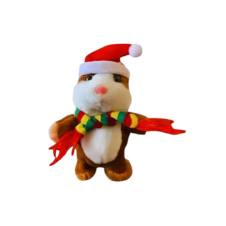 Peluche Hamster de Noël qui parle