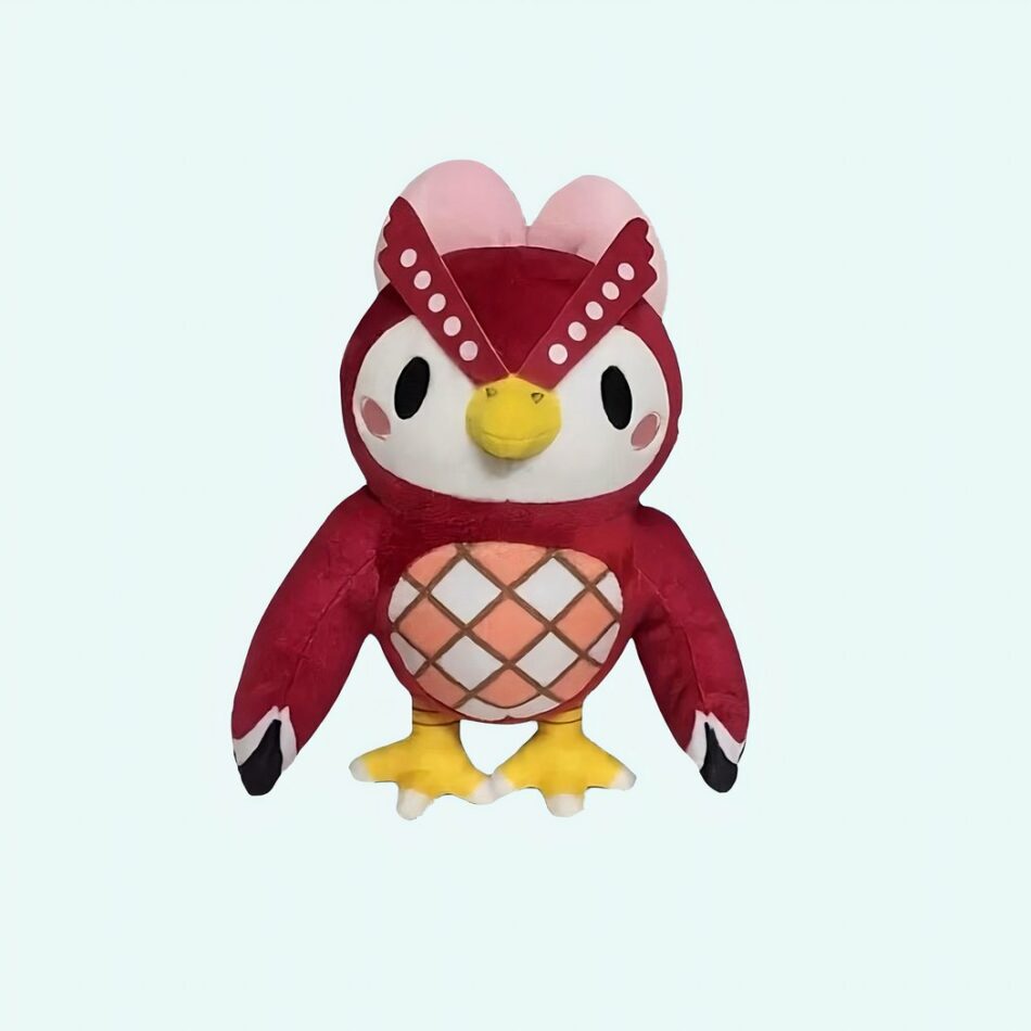Peluche Hibou bordeaux