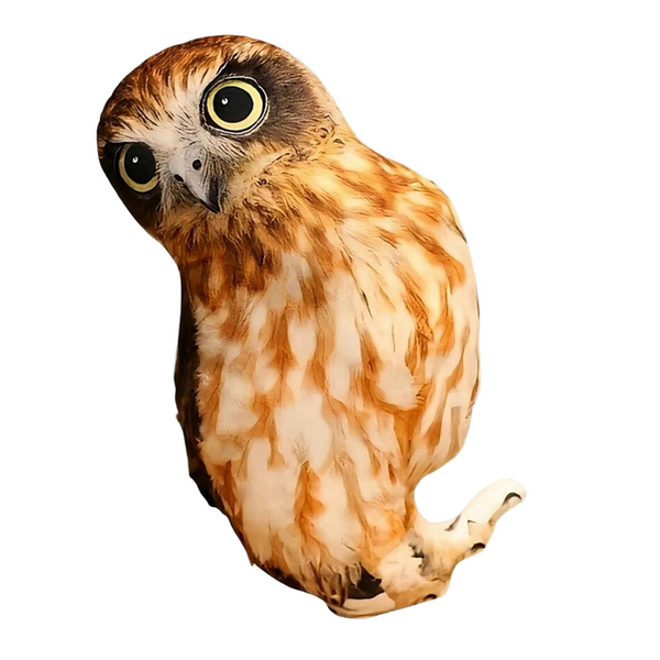 Peluche Hibou marron et blanc trop mignon