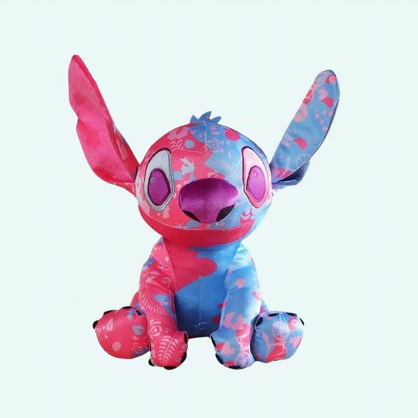 Peluche Stitch colorée rose et bleu clair Disney pour enfant