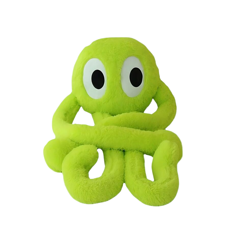 Peluche adorable de pieuvre géante verte