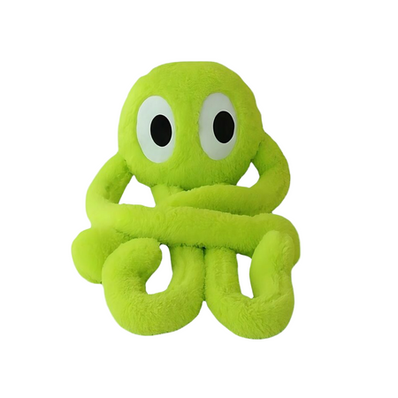Peluche adorable de pieuvre géante verte