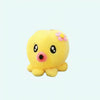 Peluche adorable pieuvre porte-clés jaune