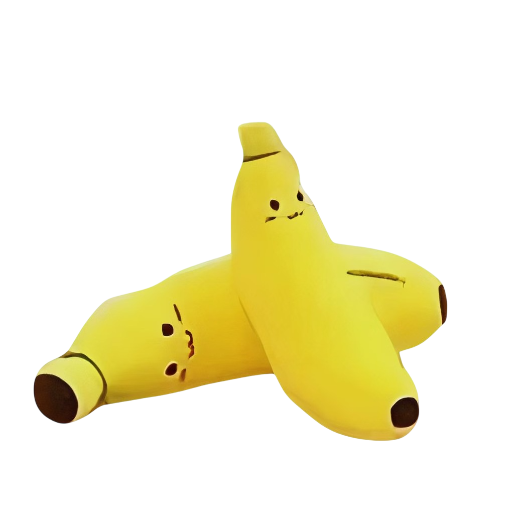 Peluche banane géante