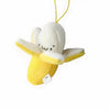 Peluche banane jaune épluchée