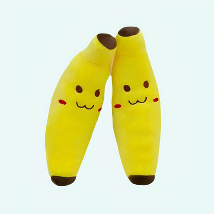 Peluche banane souriante