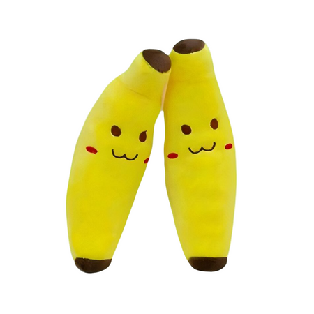 Peluche banane souriante