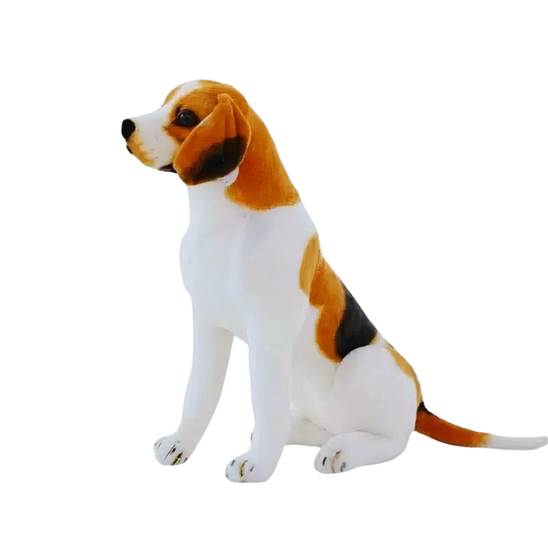 Peluche chien géant assis tricolore