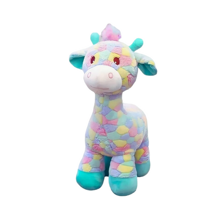 Peluche girafe arc-en-ciel